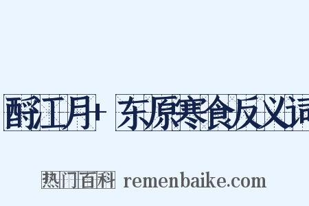 酹江月+东原寒食反义词是什么意思的图片
